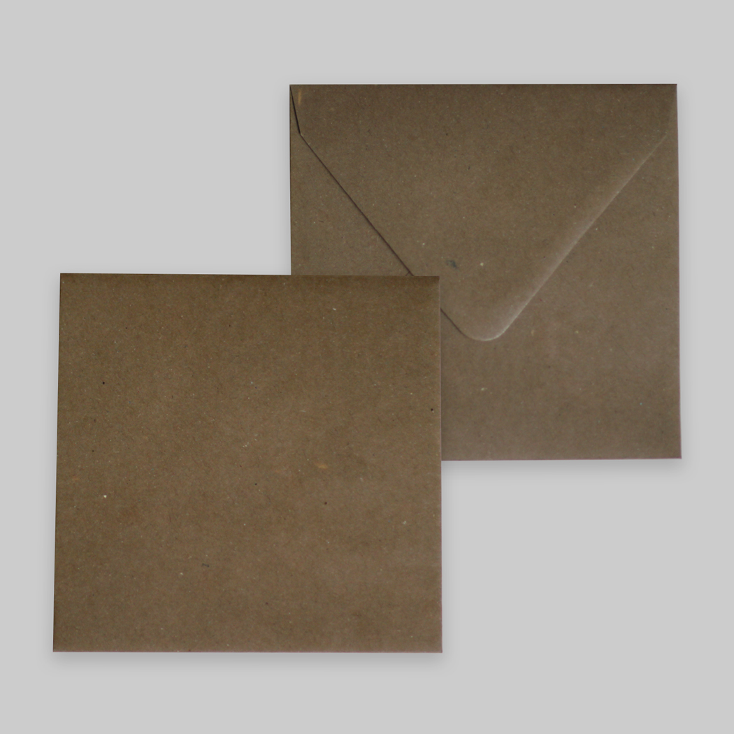. Onverschilligheid portemonnee Kraft envelop gerecycled 13 x 13 cm - Oh Bear Studio